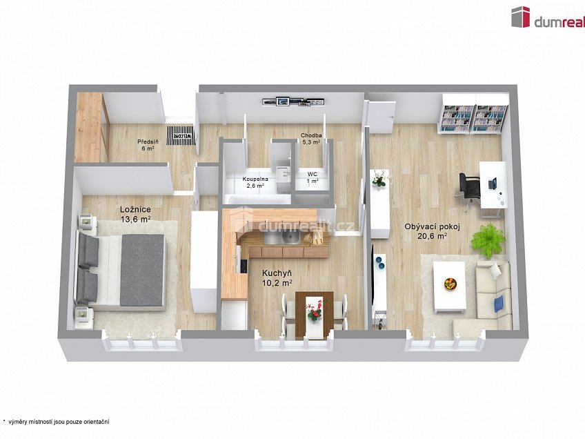 Prodej bytu 2+1 59 m^2 Sídliště, Hroznětín 