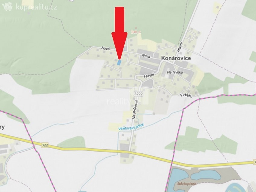 Prodej  stavebního pozemku 1733 m^2 Na Vinici, Konárovice 