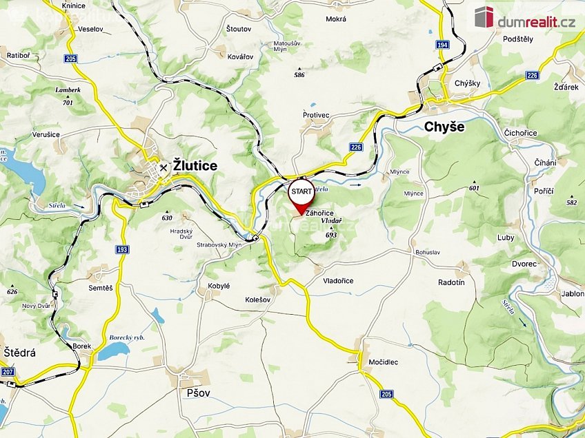 Prodej  chalupy 75 m^2 Žlutice, Žlutice 