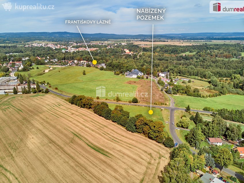 Prodej  stavebního pozemku 6597 m^2 Františkovy Lázně, Františkovy Lázně 