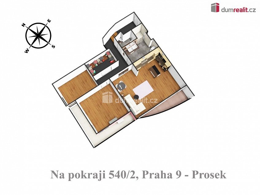 Prodej bytu 3+kk 114 m^2 Na pokraji, Praha 9 