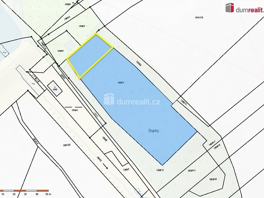 Prodej  stavebního pozemku 750 m^2 Buchlovice, Buchlovice 