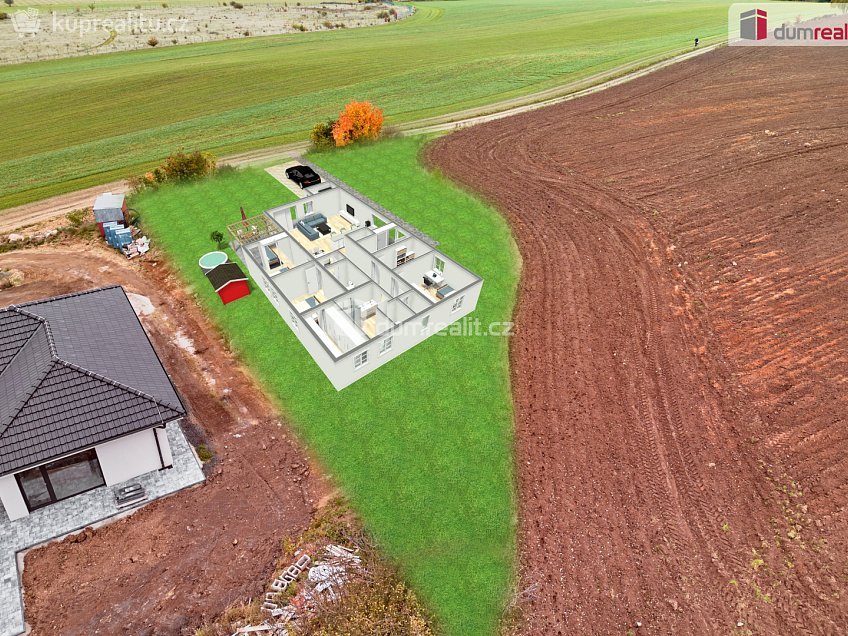 Prodej  stavebního pozemku 1427 m^2 Nová Role, Nová Role 
