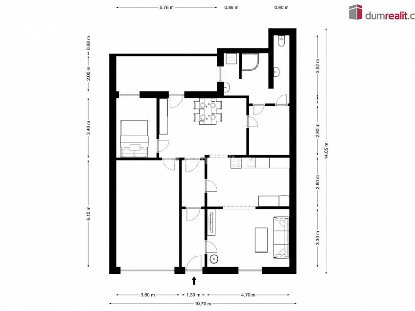 Prodej  rodinného domu 65 m^2 Terezín, Terezín 
