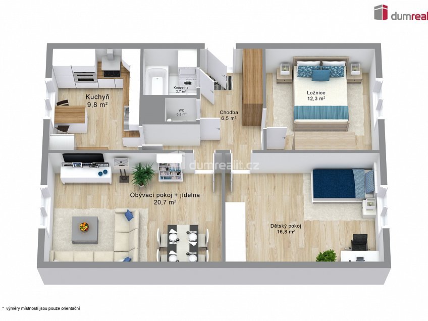 Prodej bytu 3+1 75 m^2 Lidická, Ostrov 