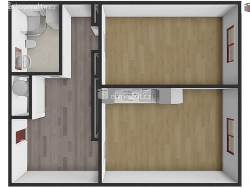 Pronájem bytu 2+kk 60 m^2 Oldřichova, Praha 2 