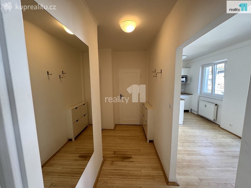 Pronájem bytu 1+1 69 m^2 V Horní Stromce, Praha 3 