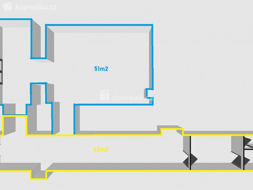 Pronájem  obchodních prostor 93 m^2 Nádražní, Brno 
