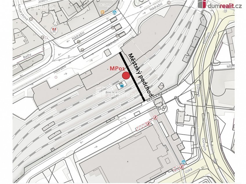 Pronájem  obchodních prostor 93 m^2 Nádražní, Brno 