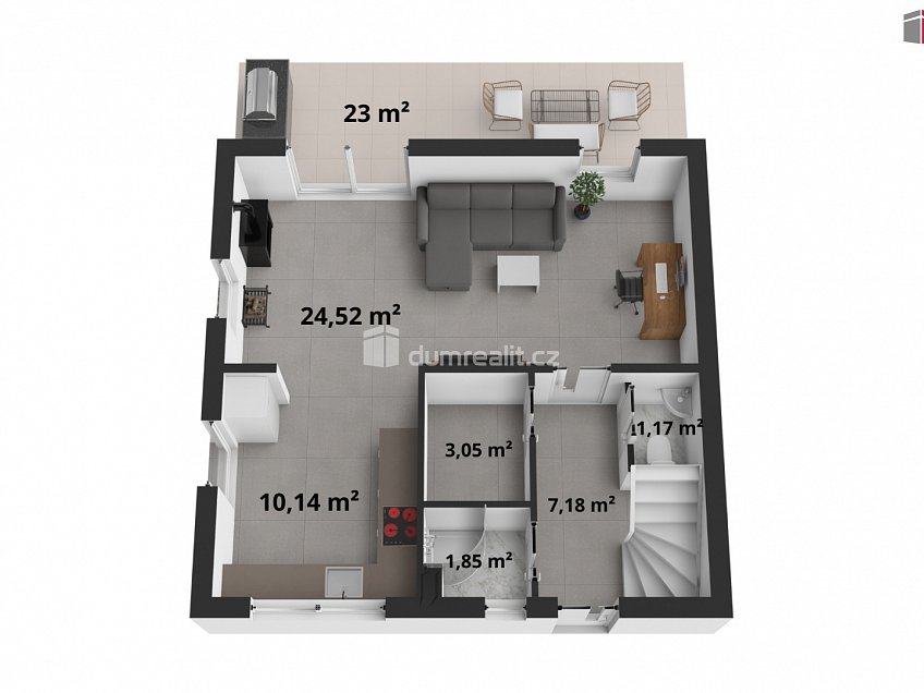 Prodej  rodinného domu 96 m^2 Lysá, Kamenice 
