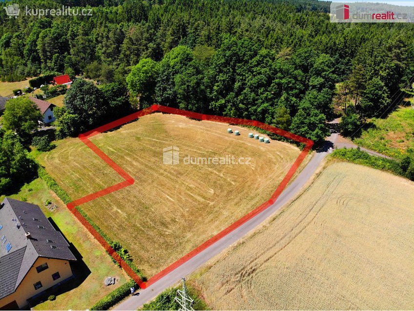 Prodej  stavebního pozemku 3423 m^2 Ohrazenice, Ohrazenice 