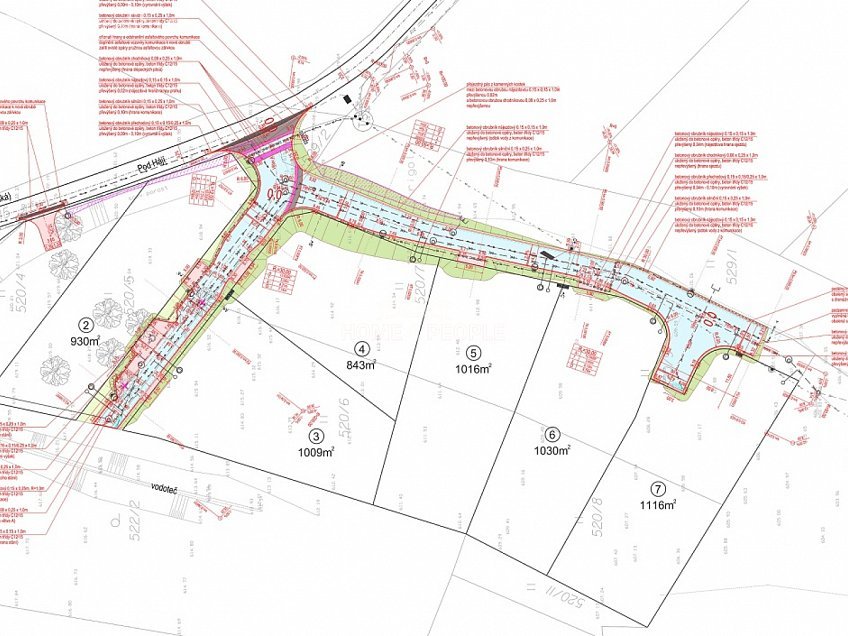 Prodej  stavebního pozemku 735 m^2 Český Krumlov, Český Krumlov 