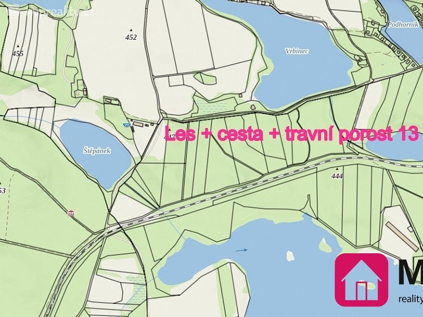 Prodej  lesa 13825 m^2 Studenec, Studenec 