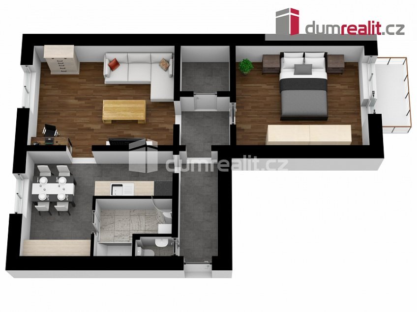 Pronájem bytu 2+1 56 m^2 Budovatelská, Břeclav 