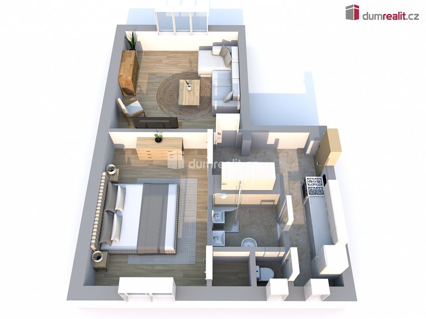 Prodej bytu 2+kk 53 m^2 U Zahrádek, Libiš 