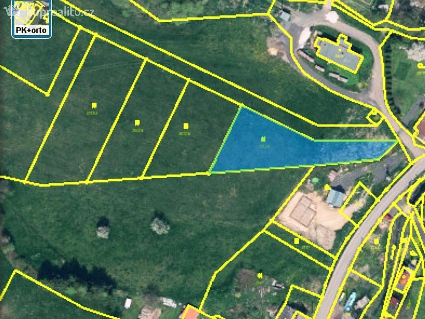 Prodej  stavebního pozemku 1263 m^2 Heřmanov, Heřmanov 