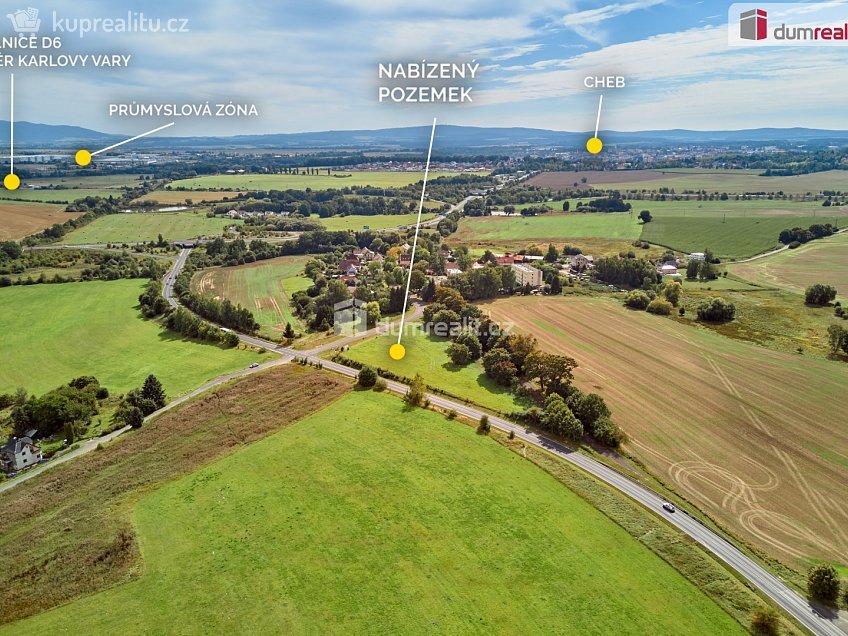 Prodej  stavebního pozemku 6597 m^2 Františkovy Lázně, Františkovy Lázně 