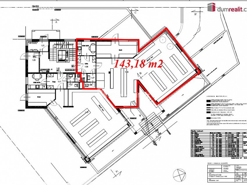 Pronájem  obchodních prostor 143 m^2 Štúrova, Praha 4 