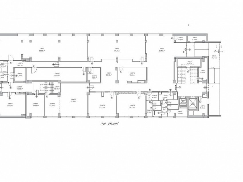 Pronájem  kanceláře 25 m^2 Jeronýmova, České Budějovice 