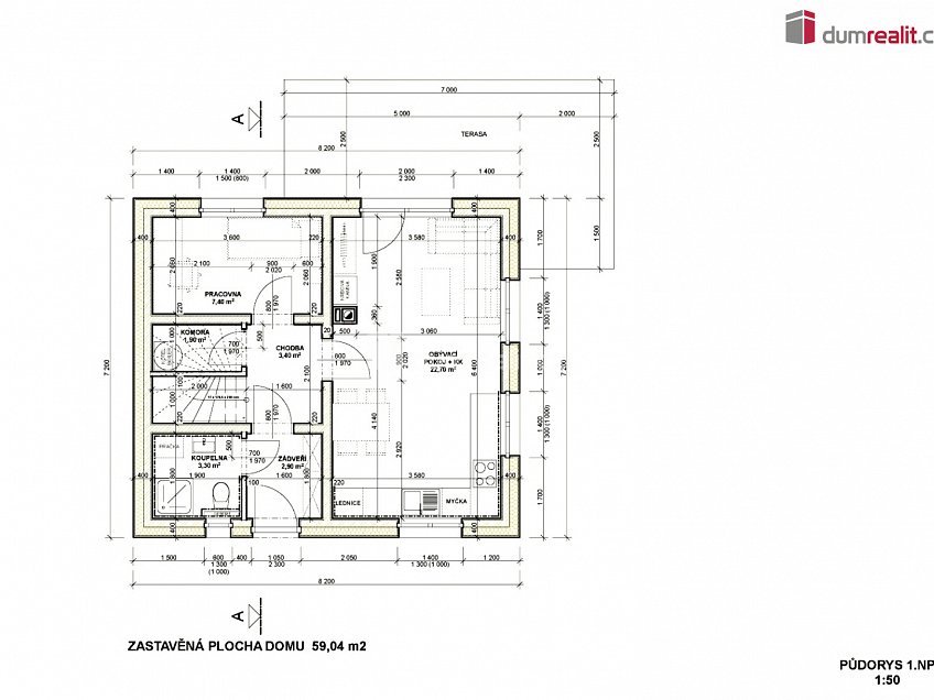 Prodej  rodinného domu 85 m^2 Východní, Úherce 