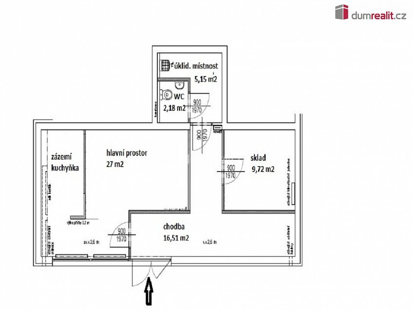 Pronájem  kanceláře 60 m^2 Na Kněžině, Týnec nad Sázavou 
