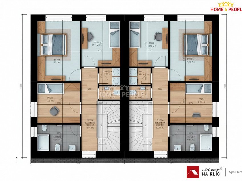 Prodej  domu na klíč 118 m^2 Nivy II, Zlín 