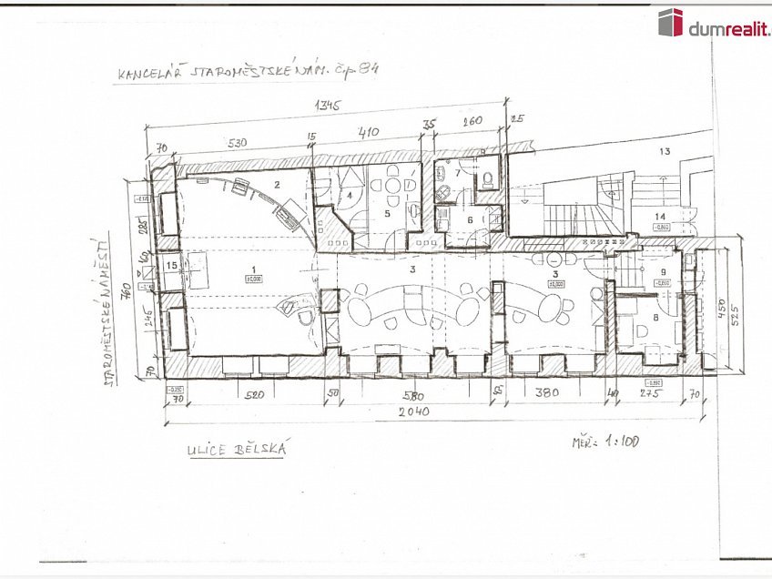 Pronájem  kanceláře 118 m^2 Bělská, Mladá Boleslav 