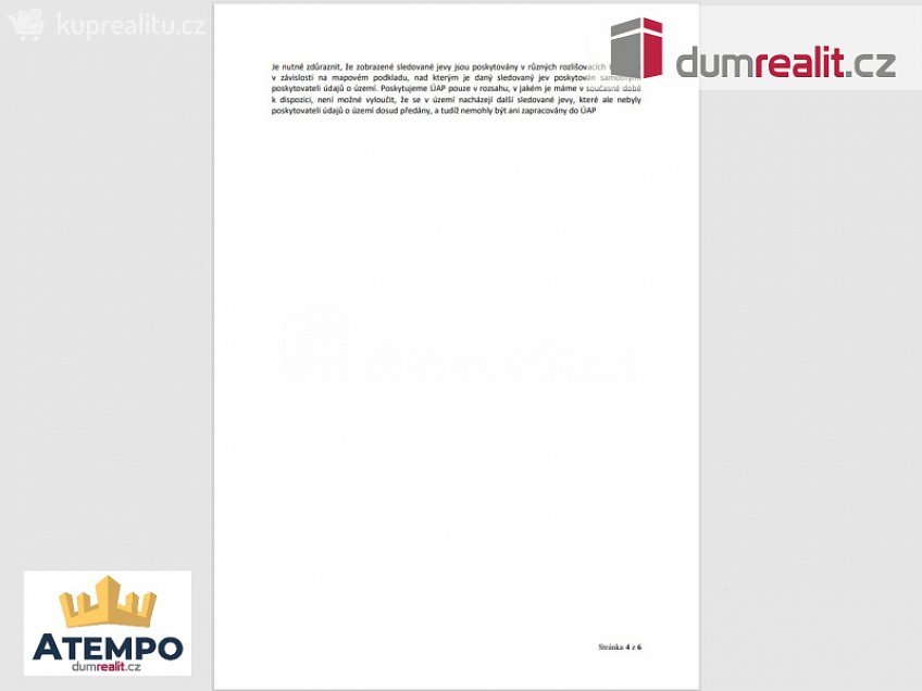 Prodej  stavebního pozemku 6439 m^2 Úsilné, Úsilné 