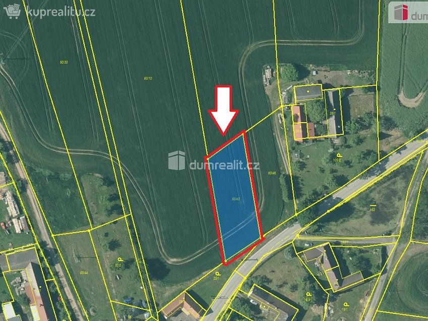 Prodej  stavebního pozemku 1228 m^2 Stříbřec, Stříbřec 