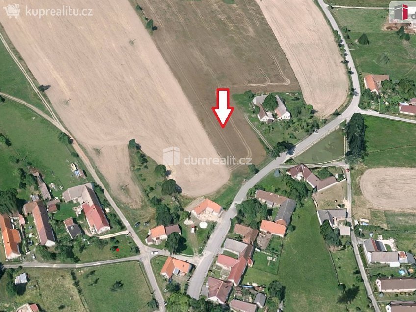 Prodej  stavebního pozemku 1228 m^2 Stříbřec, Stříbřec 