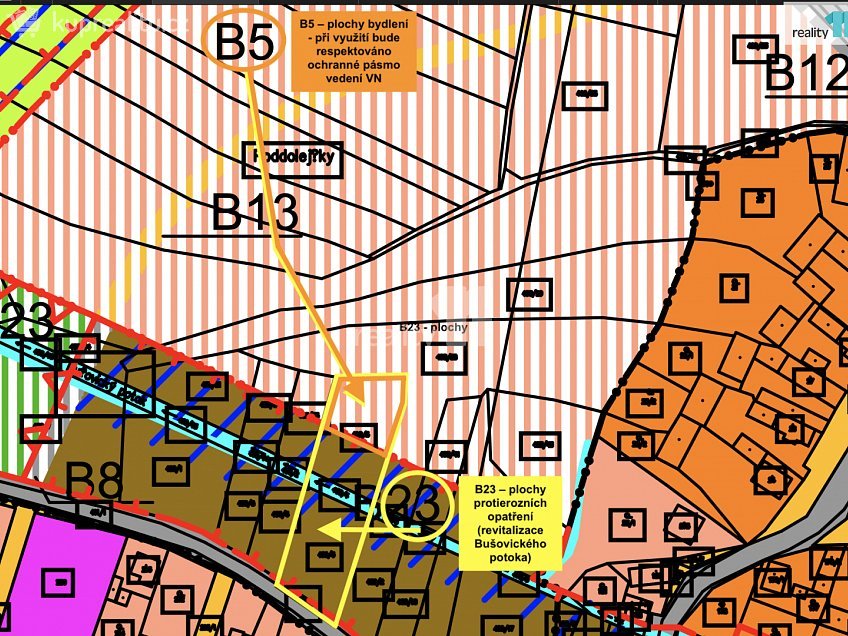 Prodej  stavebního pozemku 3737 m^2 Bušovice, Bušovice 
