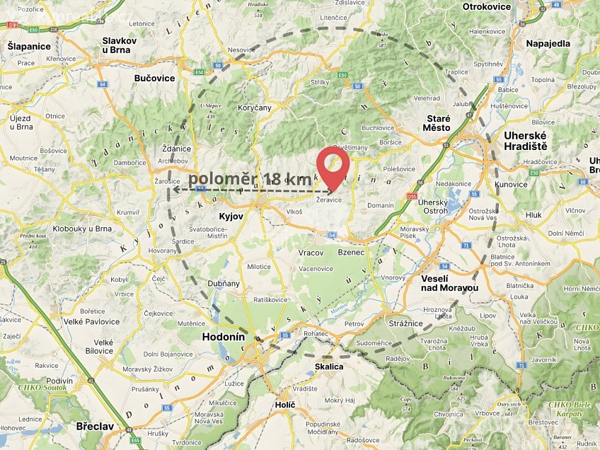 Prodej  stavebního pozemku 600 m^2 Žeravice, Žeravice 