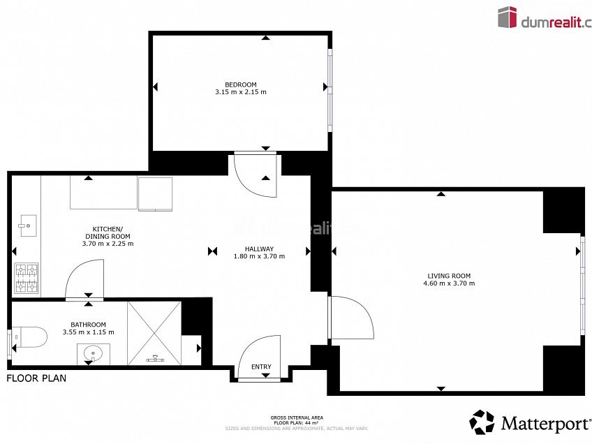 Prodej bytu 2+1 44 m^2 Josefa Černíka, Luhačovice 