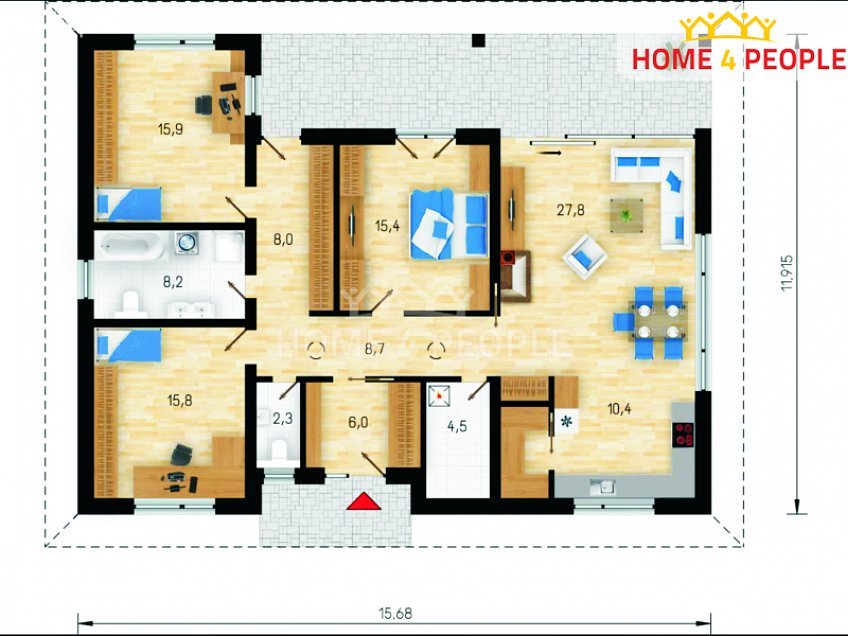 Prodej  stavebního pozemku 800 m^2 Na Čeperce, Bystřice 