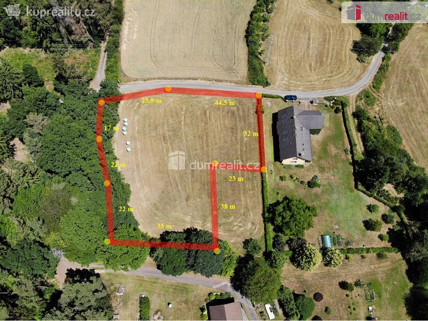 Prodej  stavebního pozemku 3423 m^2 Ohrazenice, Ohrazenice 