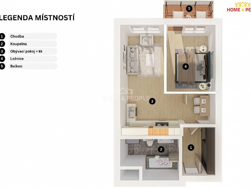 Prodej bytu 2+kk 41 m^2 Honzíkova, Praha-Dolní Měcholupy 