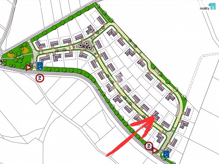 Prodej  stavebního pozemku 1057 m^2 Želiv, Želiv 