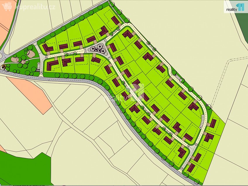 Prodej  stavebního pozemku 1057 m^2 Želiv, Želiv 