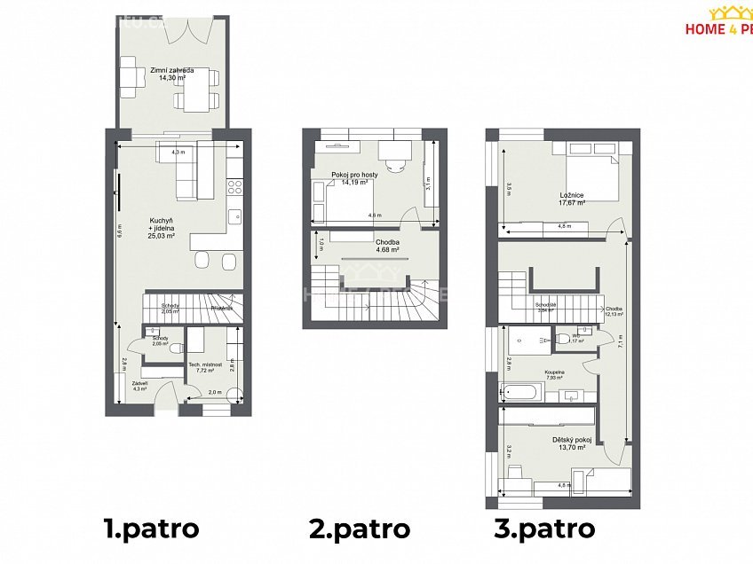 Prodej  rodinného domu 125 m^2 Podzámecká, Praha-Koloděje 