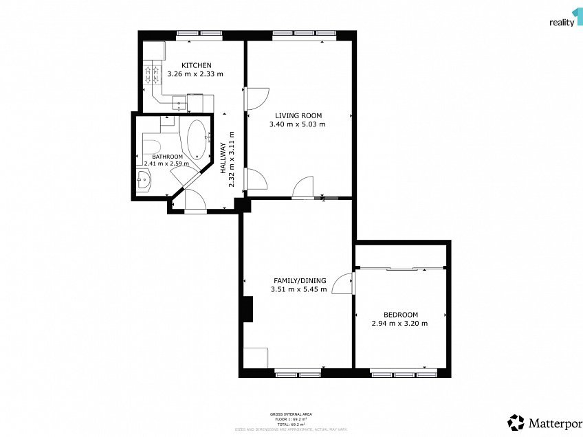 Prodej bytu 3+1 64 m^2 Pražská, Havlíčkův Brod 