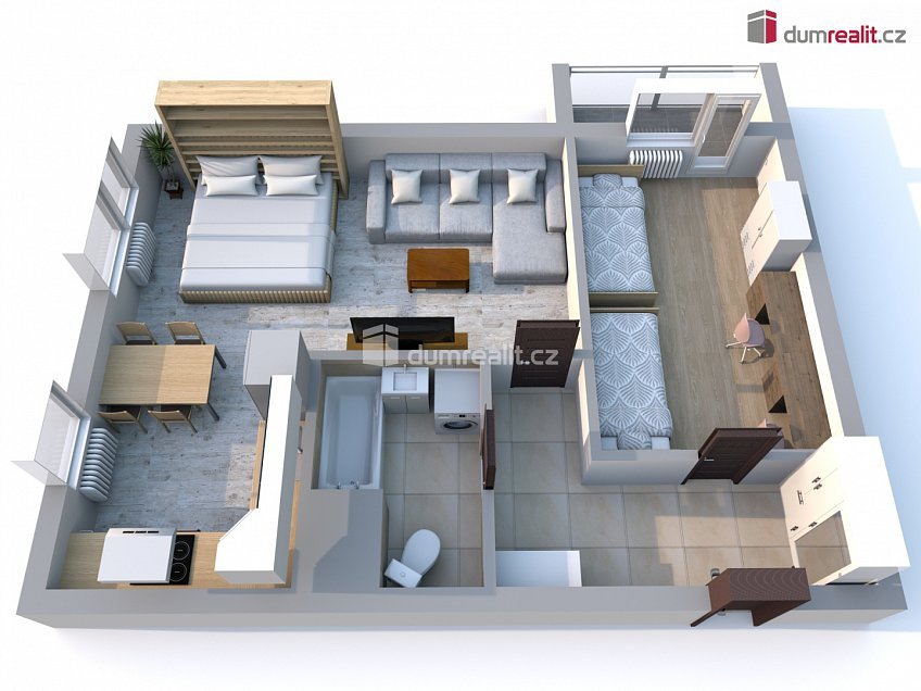 Prodej bytu 2+1 52 m^2 Kojetická, Neratovice 