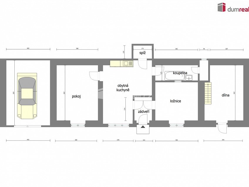 Prodej  rodinného domu 60 m^2 Divišov, Divišov 