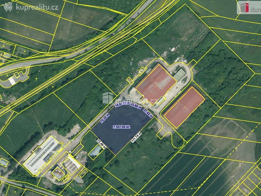 Prodej  stavebního pozemku 7331 m^2 Tírenská, Bavorov 