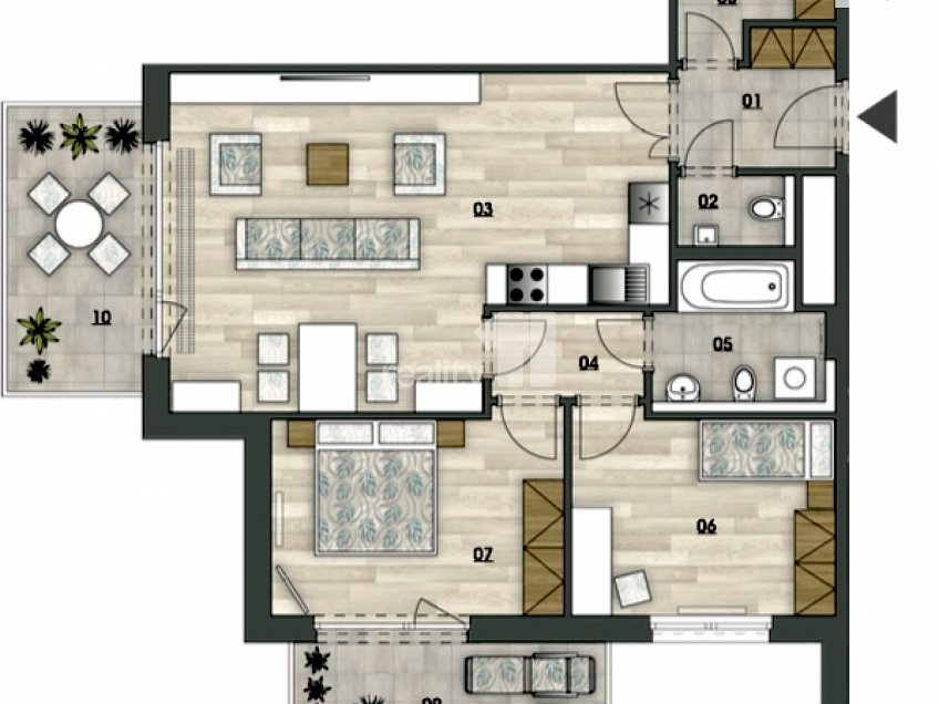 Pronájem bytu 3+kk 95 m^2 Ivana Hlinky, Praha 9 