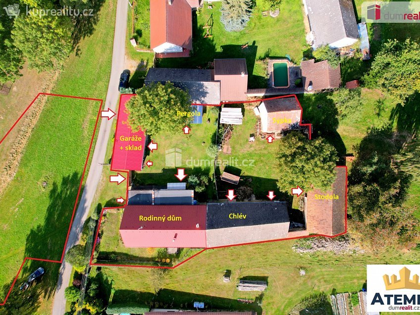 Prodej  usedlosti 486 m^2 Psárov, Psárov 