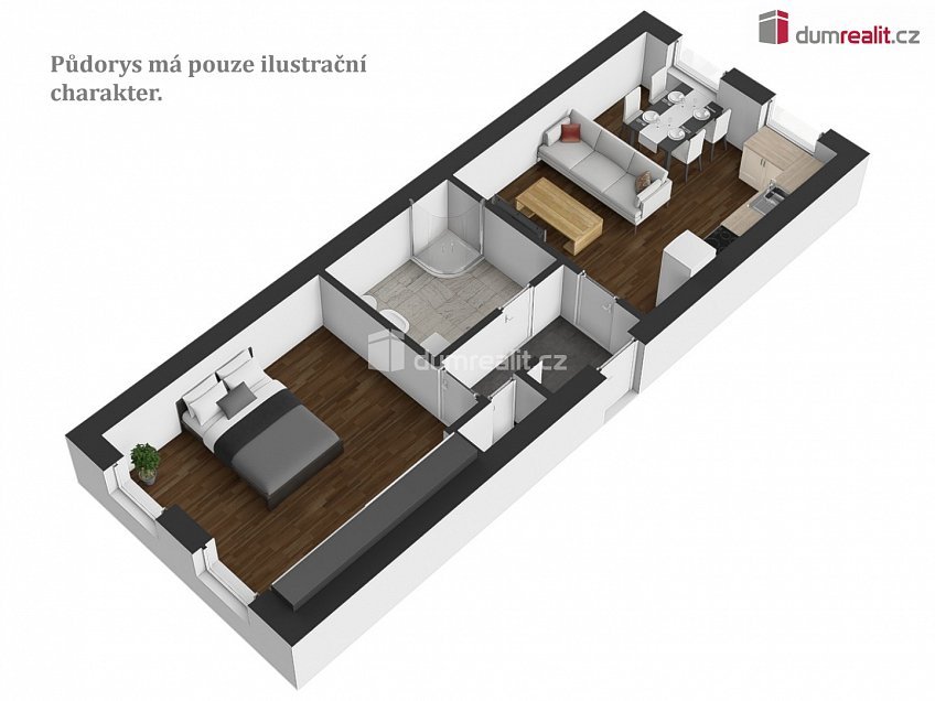 Pronájem bytu 2+kk 51 m^2 Klavíkova, České Budějovice 