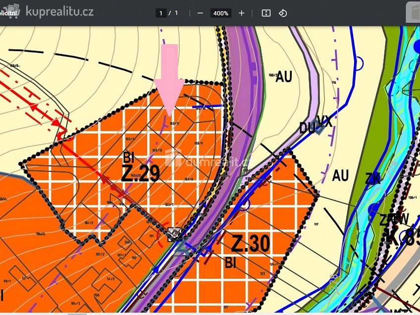 Prodej  stavebního pozemku 562 m^2 Luhačovice, Luhačovice 