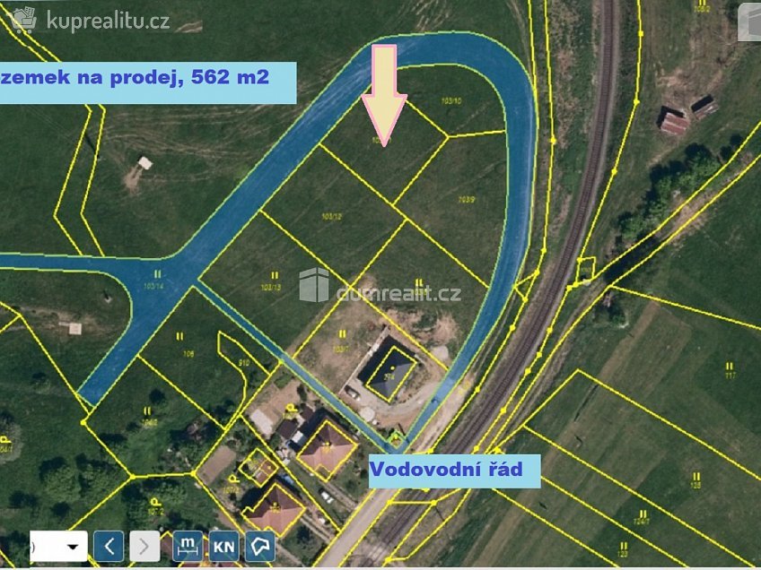 Prodej  stavebního pozemku 562 m^2 Luhačovice, Luhačovice 