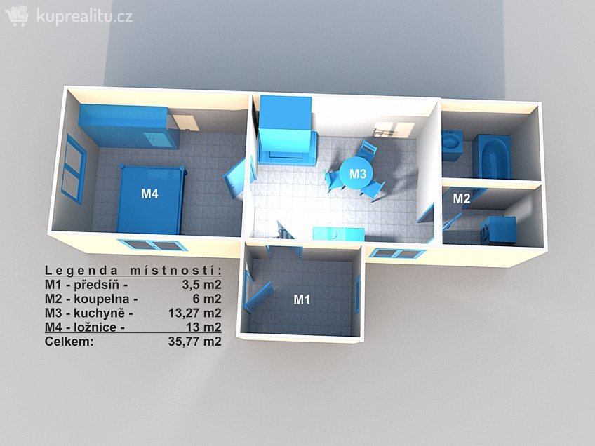 Prodej  rodinného domu 64 m^2 Skalička, Mšené-lázně 