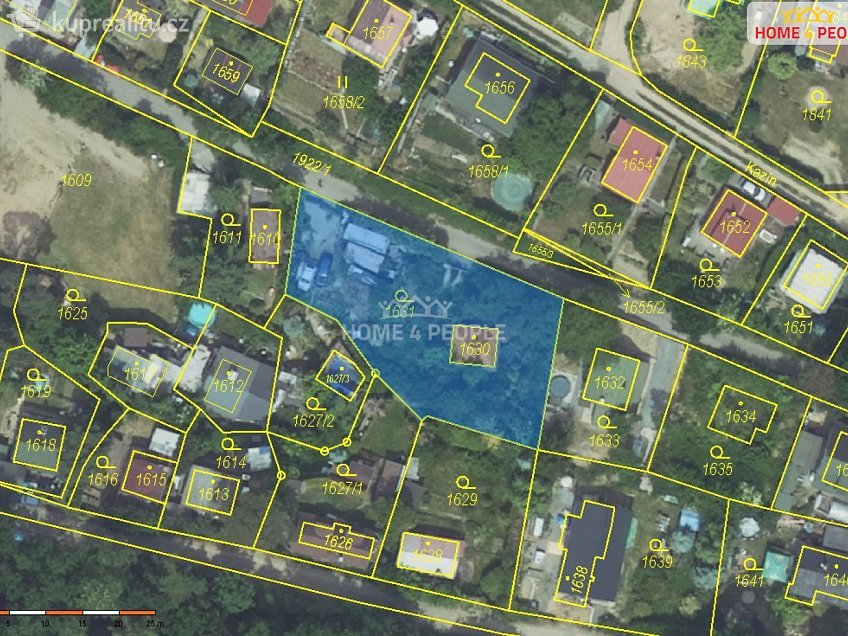 Prodej  zahrady 709 m^2 Praha-Lipence, Praha-Lipence 